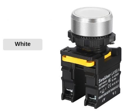 LA155-A1 Waterproof Button Switch White